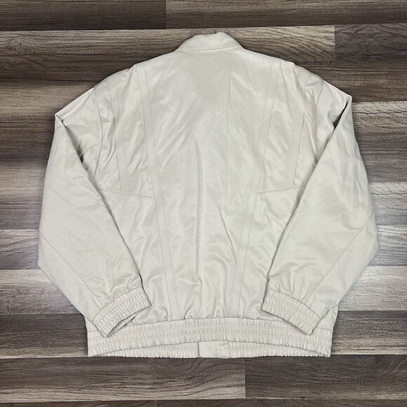 St. Croix Knits Eli Thomas Cream Jacket Full Zip Lightweight Microfiber USA Sz M - Picture 2 of 11